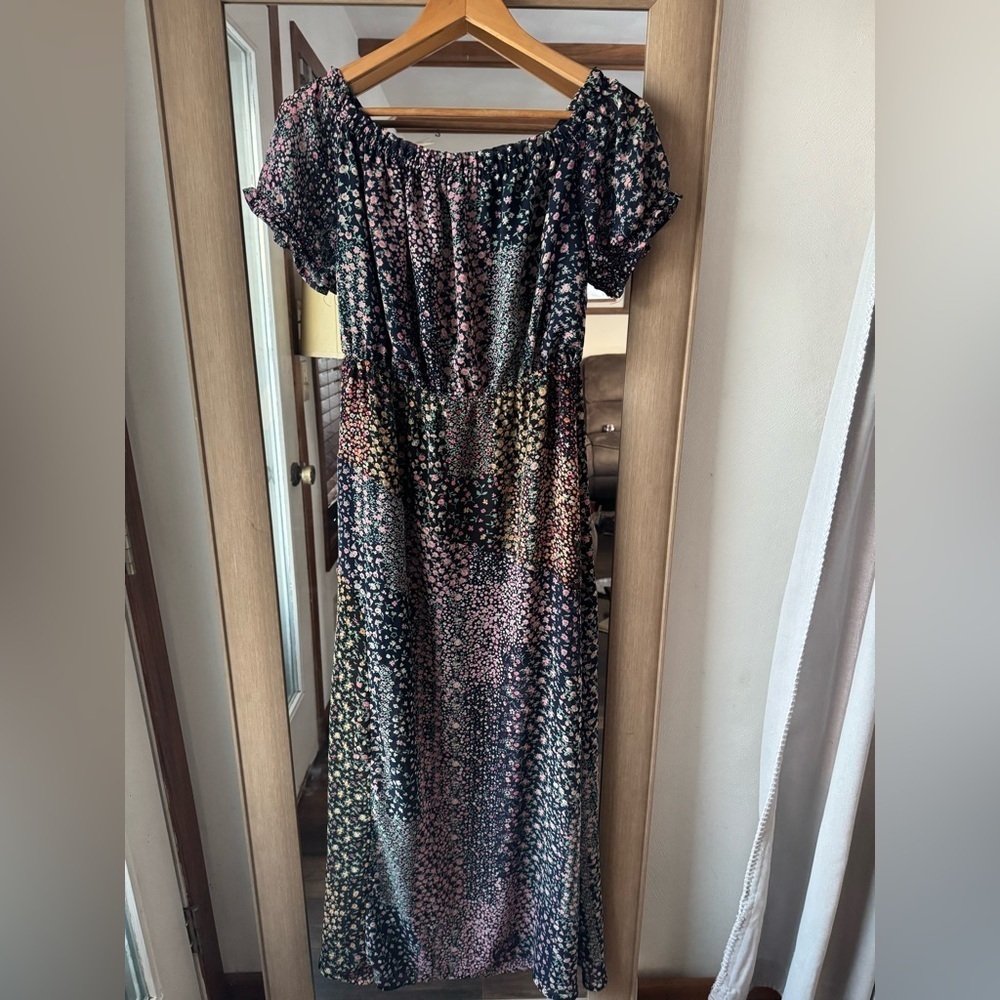 Lulus Floral Patchwork Maxi Dress medium - Picture 3 of 6